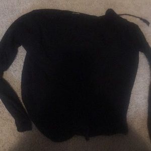 Black flowy peasant top